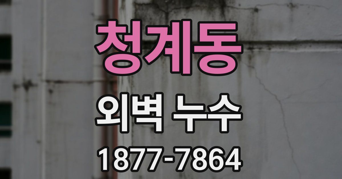 청계동 외벽 누수