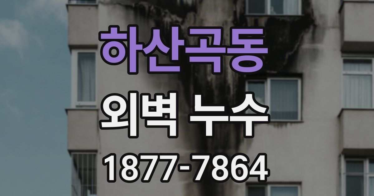 하산곡동 외벽 누수