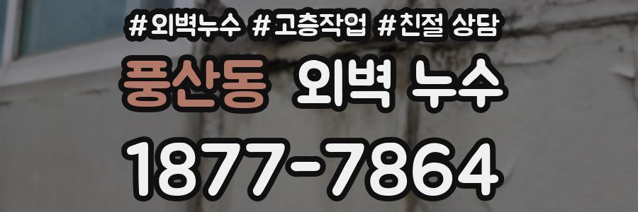 풍산동 외벽 누수
