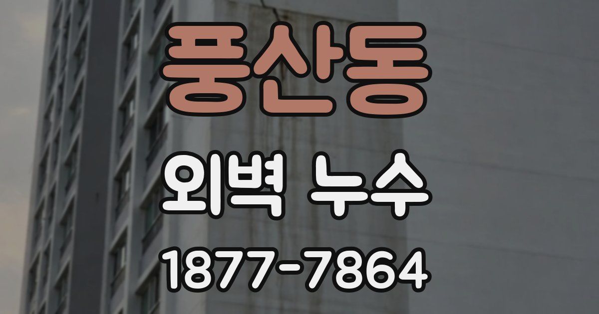 풍산동 외벽 누수