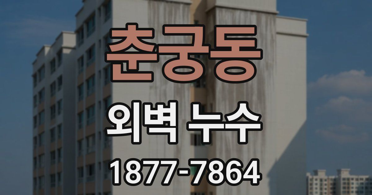 춘궁동 외벽 누수