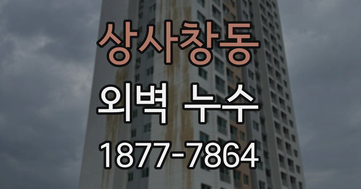 상사창동 외벽 누수