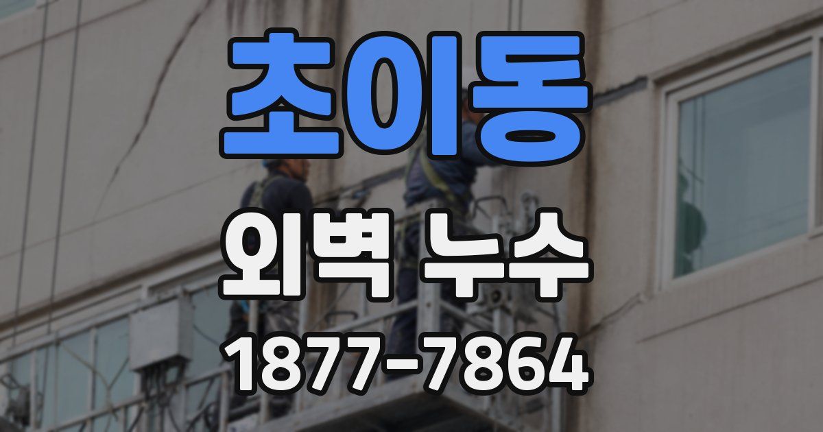 초이동 외벽 누수