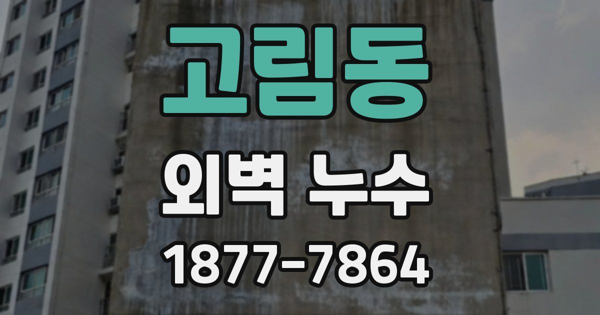 고림동 외벽 누수