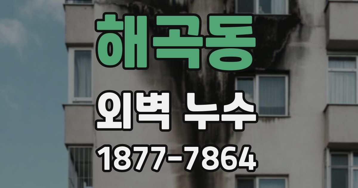 해곡동 외벽 누수