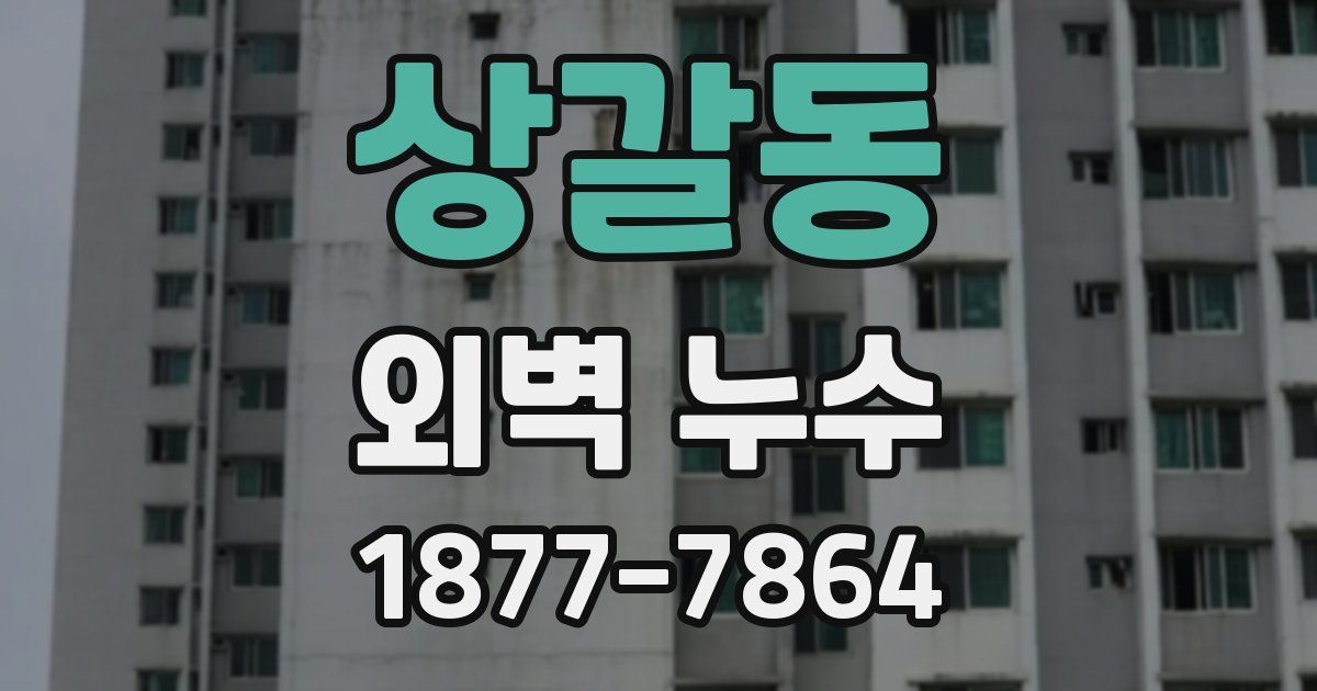 상갈동 외벽 누수