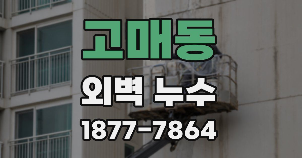 고매동 외벽 누수