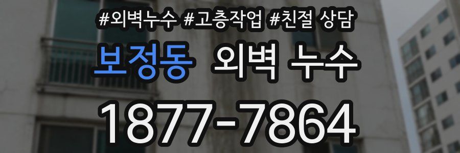 보정동 외벽 누수