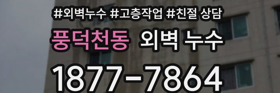풍덕천동 외벽 누수