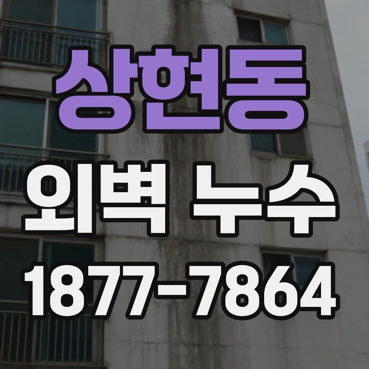 상현동 외벽 누수 공사 견적에서 볼 항목