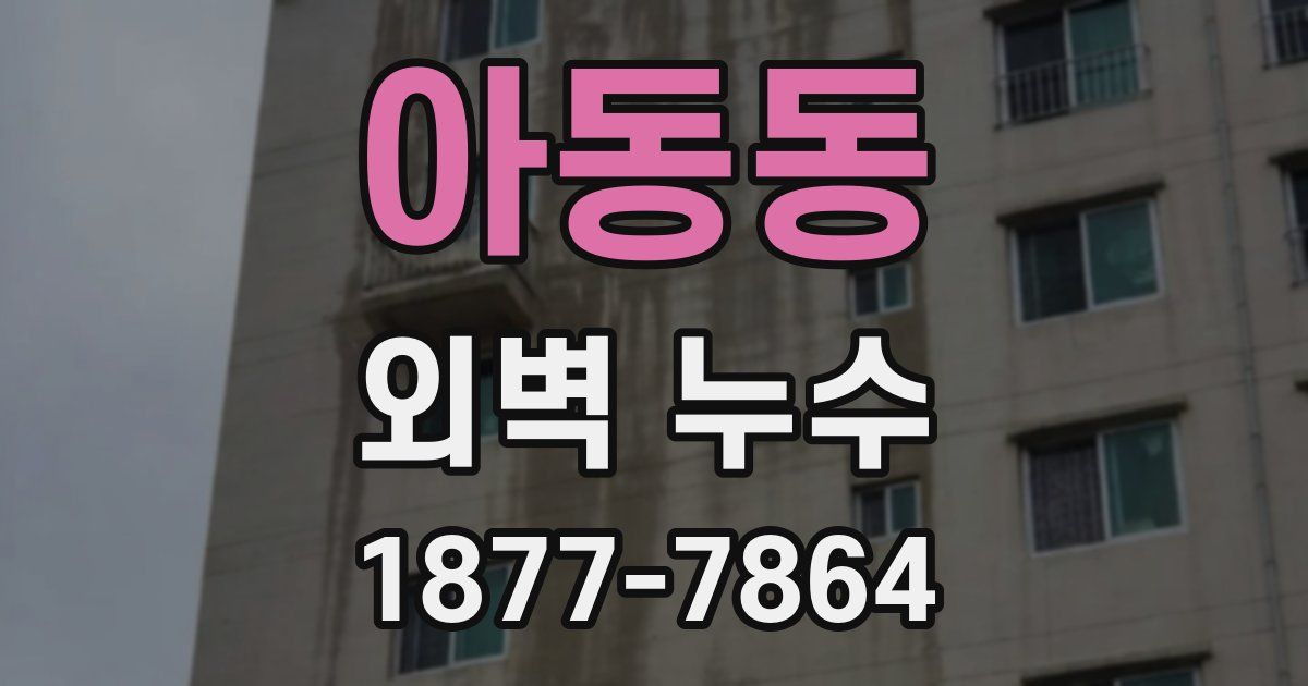 아동동 외벽 누수