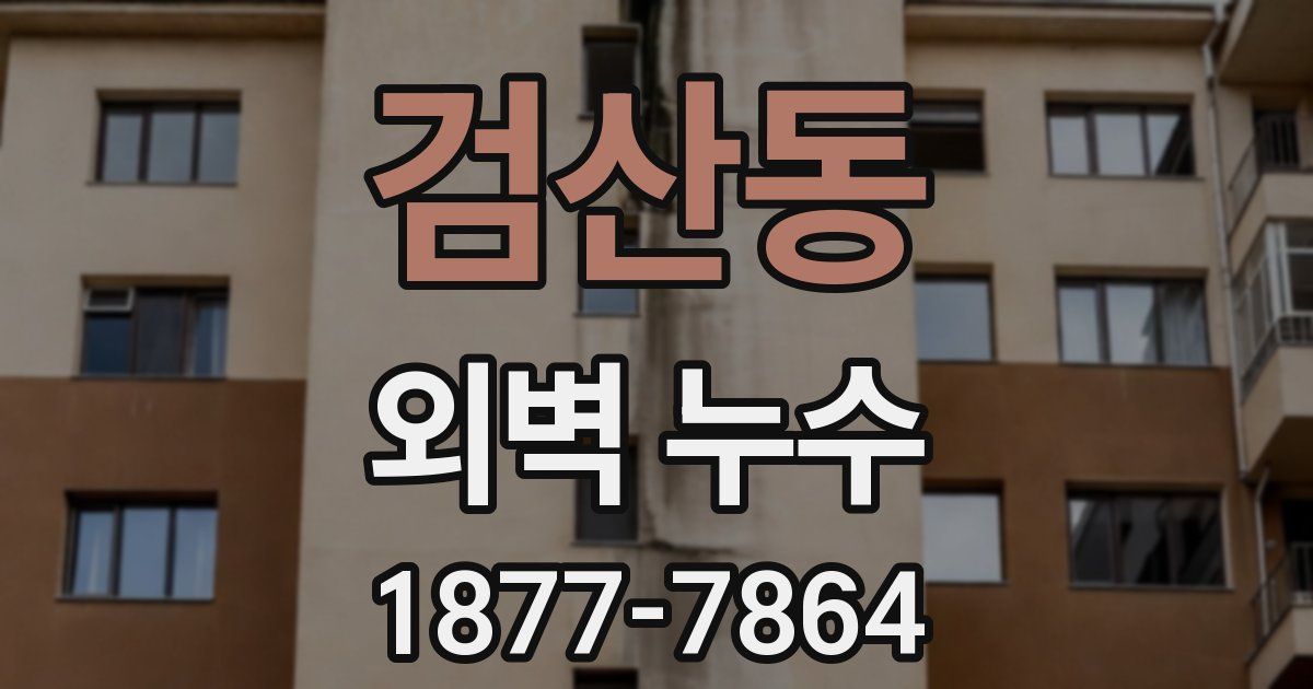 검산동 외벽 누수
