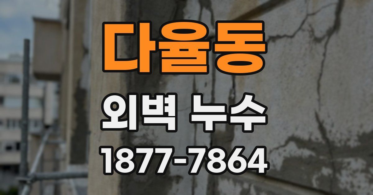 다율동 외벽 누수