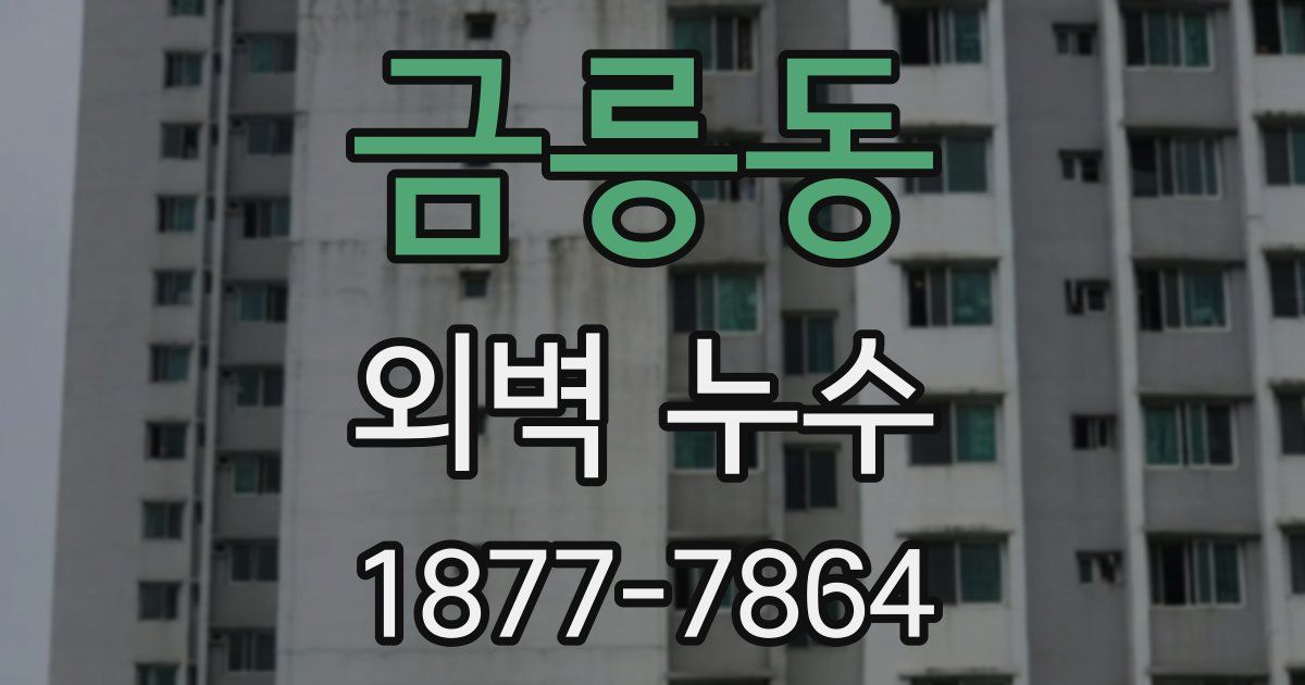 금릉동 외벽 누수
