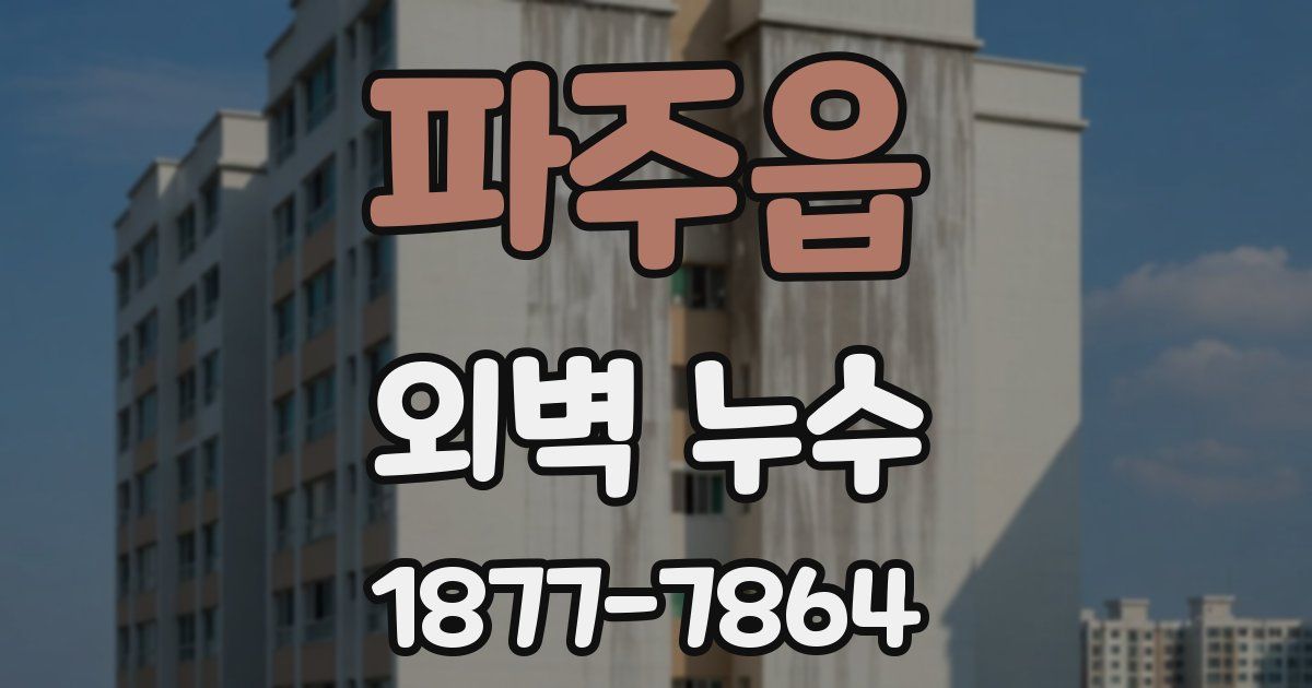 파주읍 외벽 누수