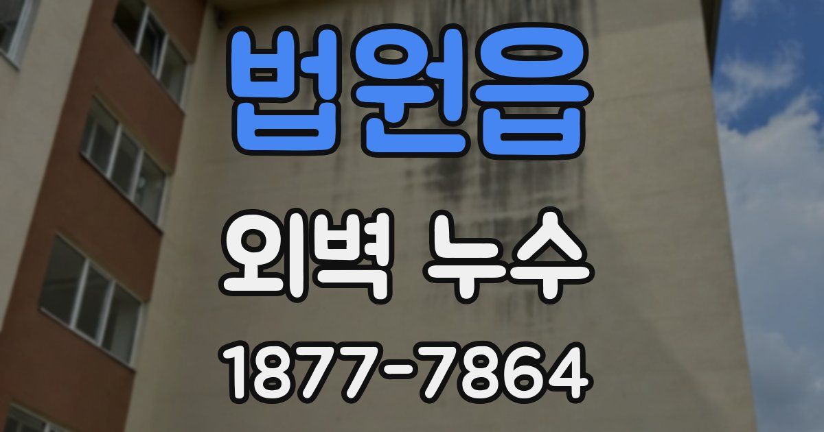 법원읍 외벽 누수