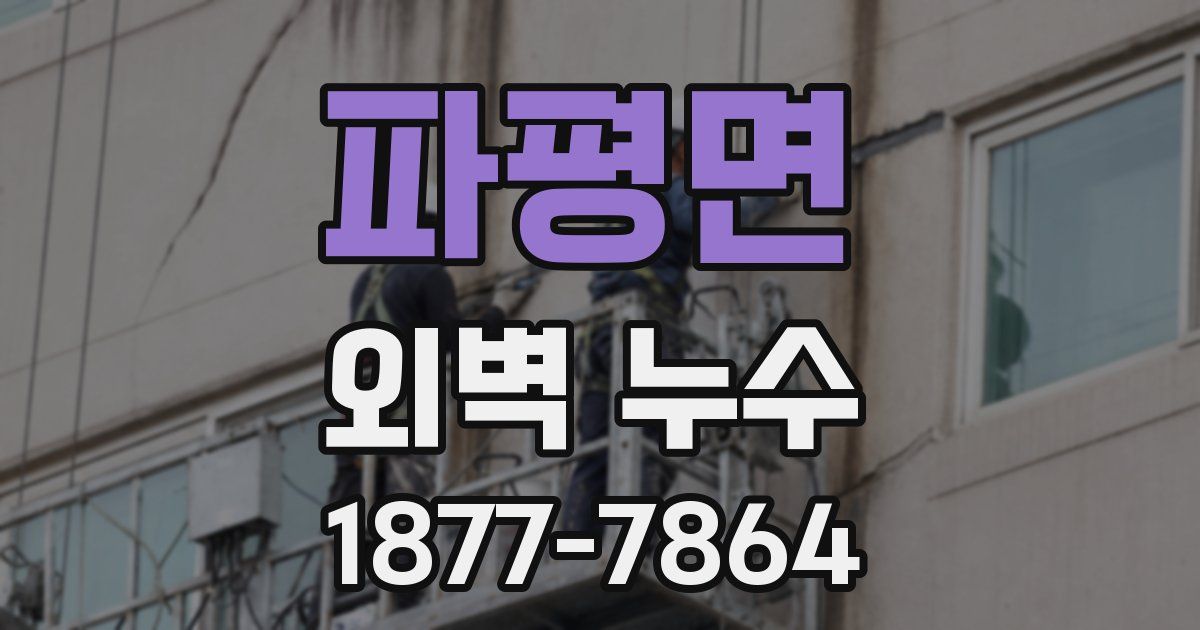 파평면 외벽 누수