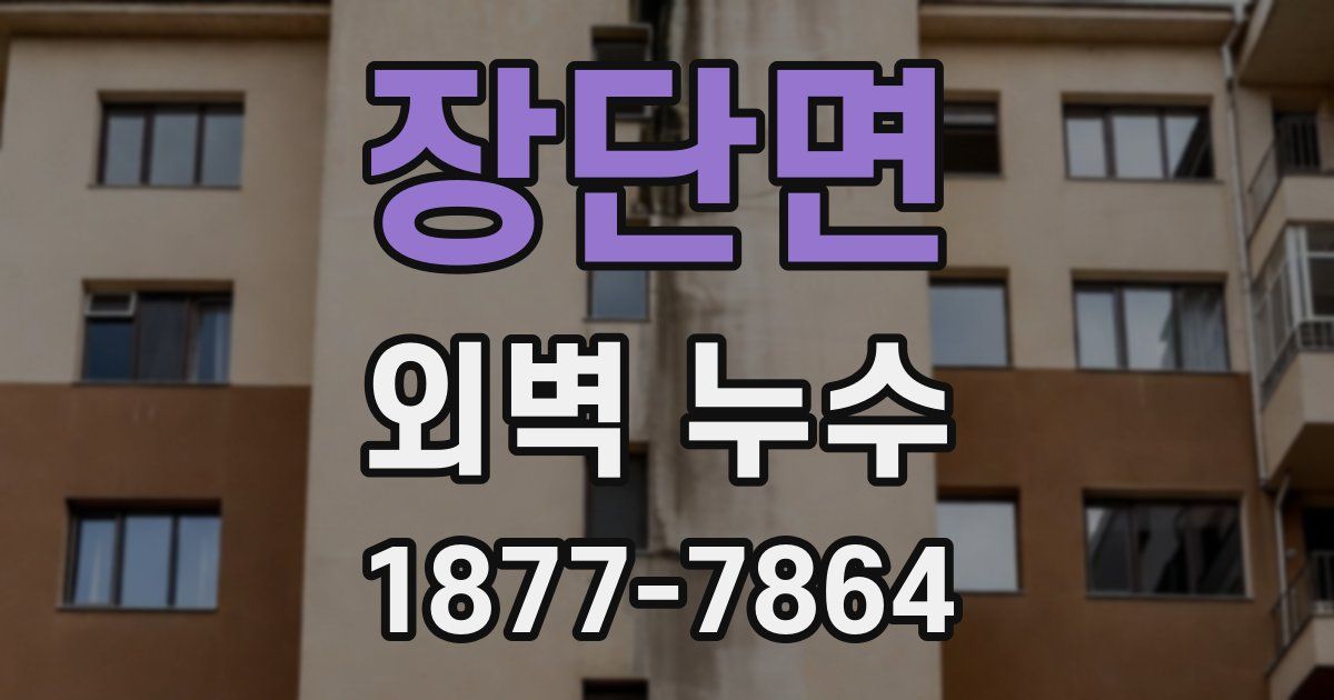 장단면 외벽 누수