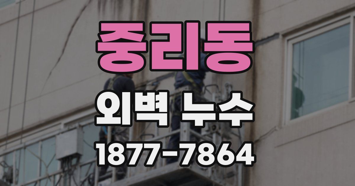 중리동 외벽 누수
