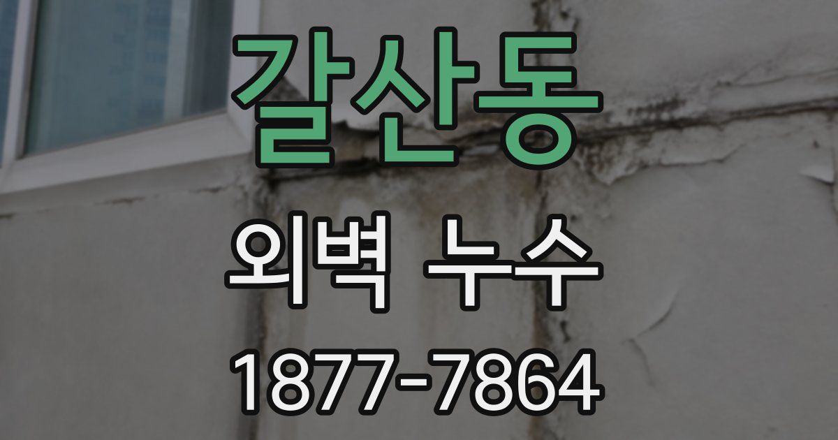 갈산동 외벽 누수