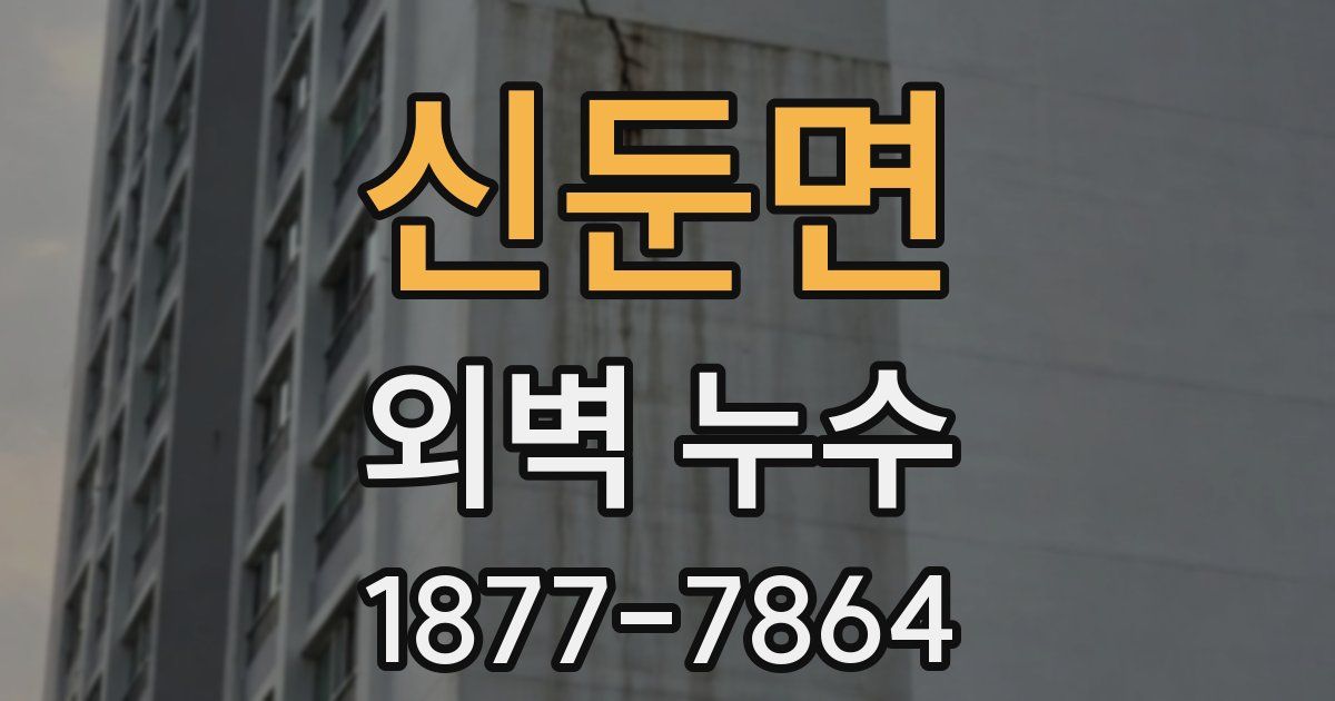 신둔면 외벽 누수