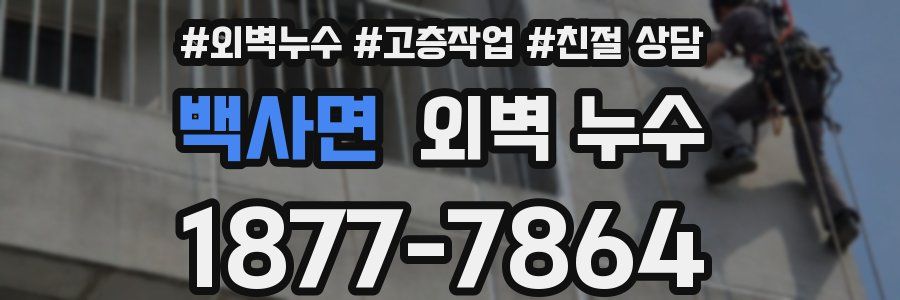 백사면 외벽 누수