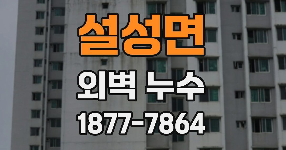 설성면 외벽 누수