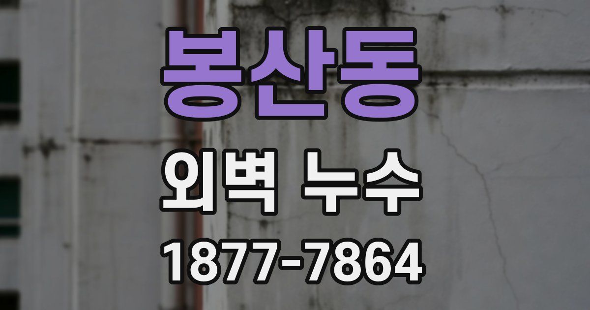 봉산동 외벽 누수