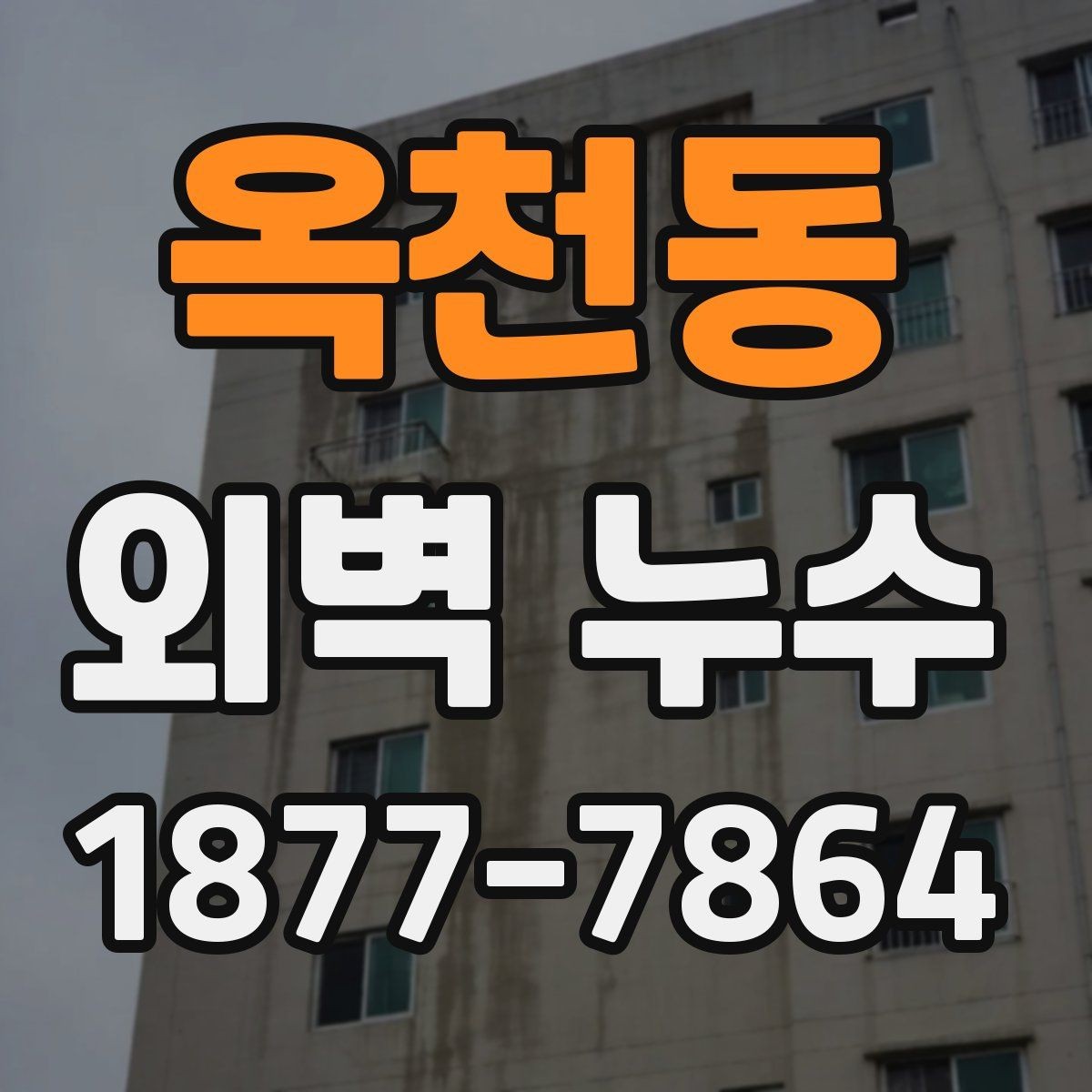 옥천동 외벽 누수 발생 구역별 점검 방법