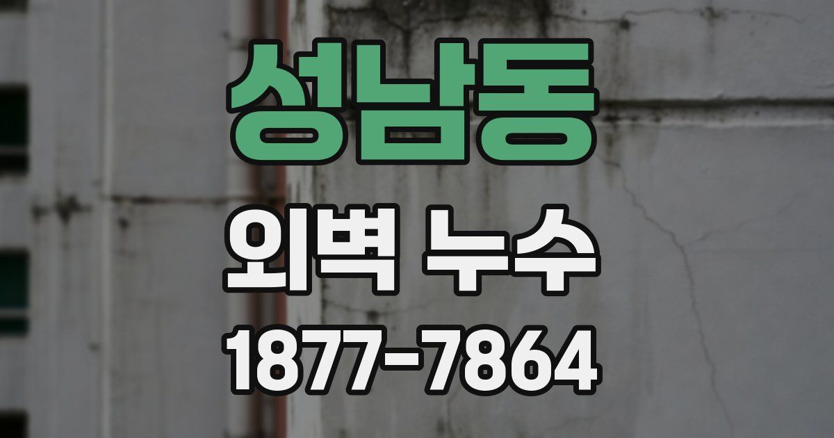 성남동 외벽 누수