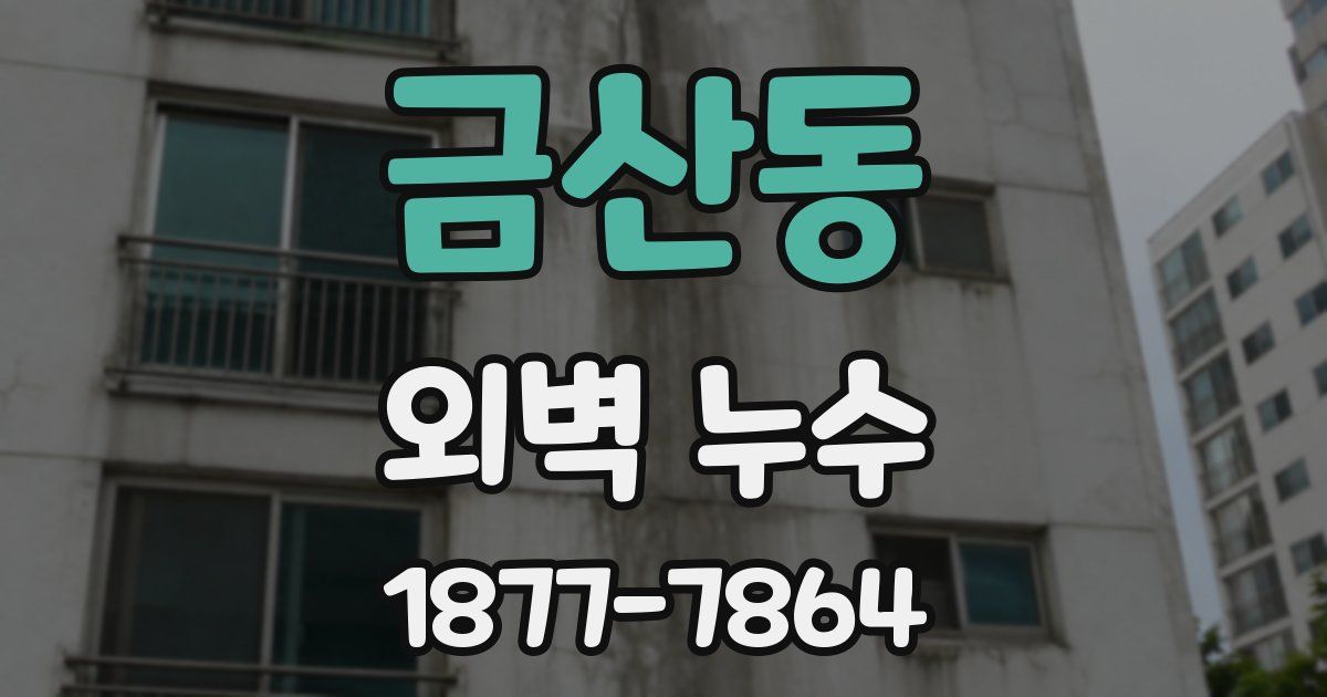 금산동 외벽 누수