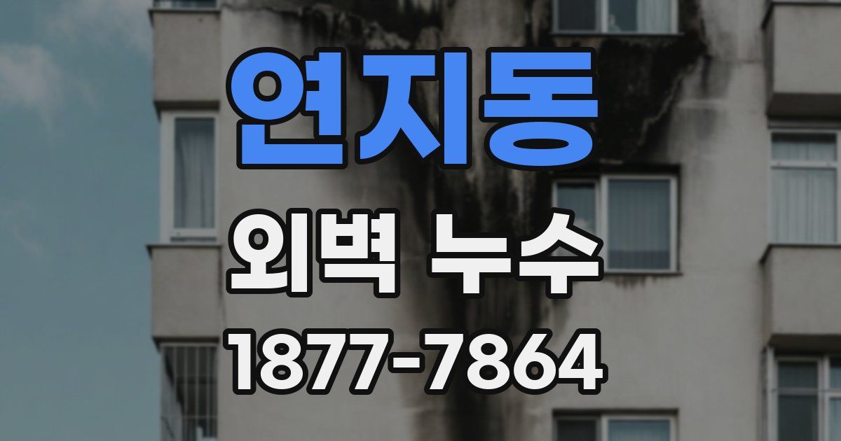 연지동 외벽 누수