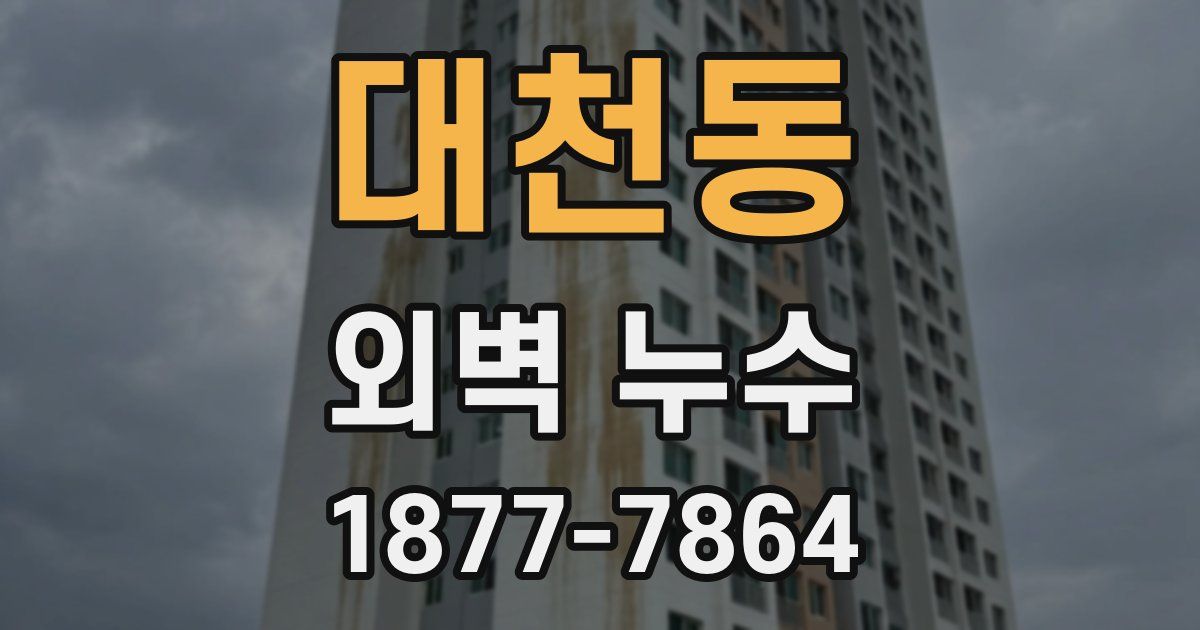대천동 외벽 누수