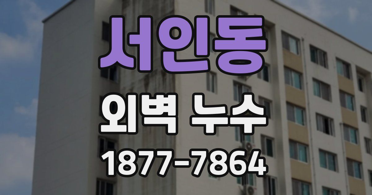 서인동 외벽 누수