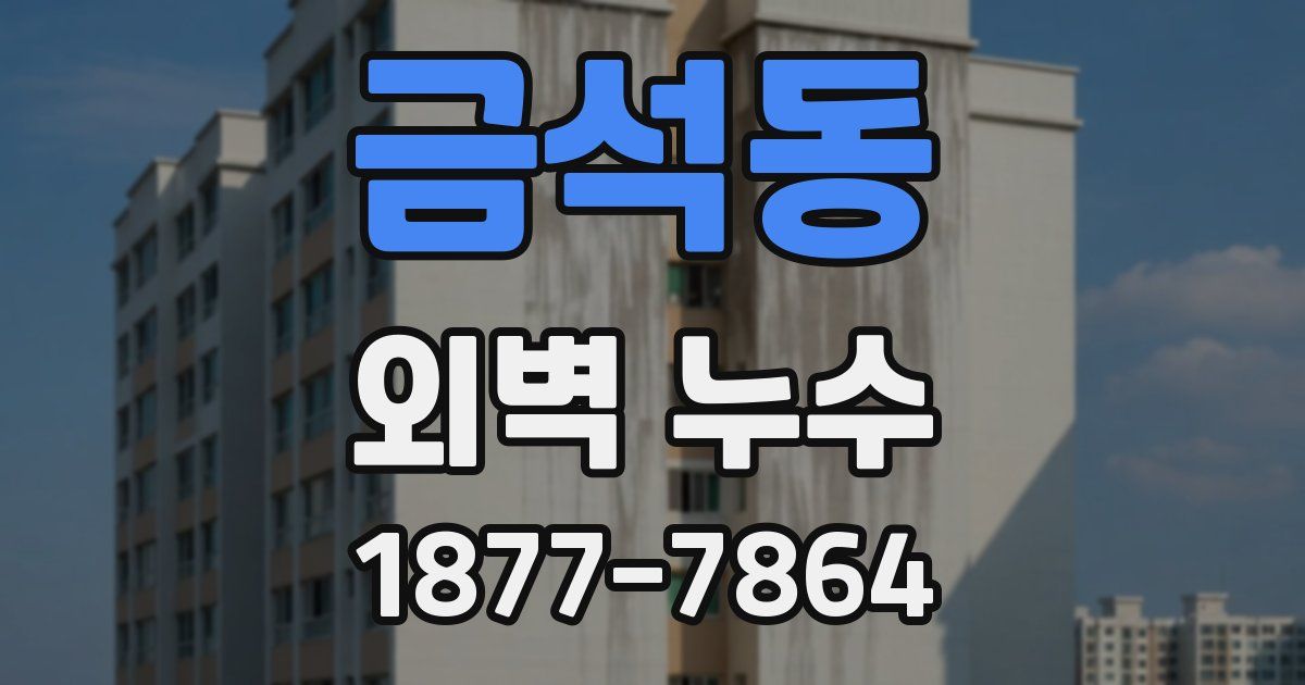 금석동 외벽 누수