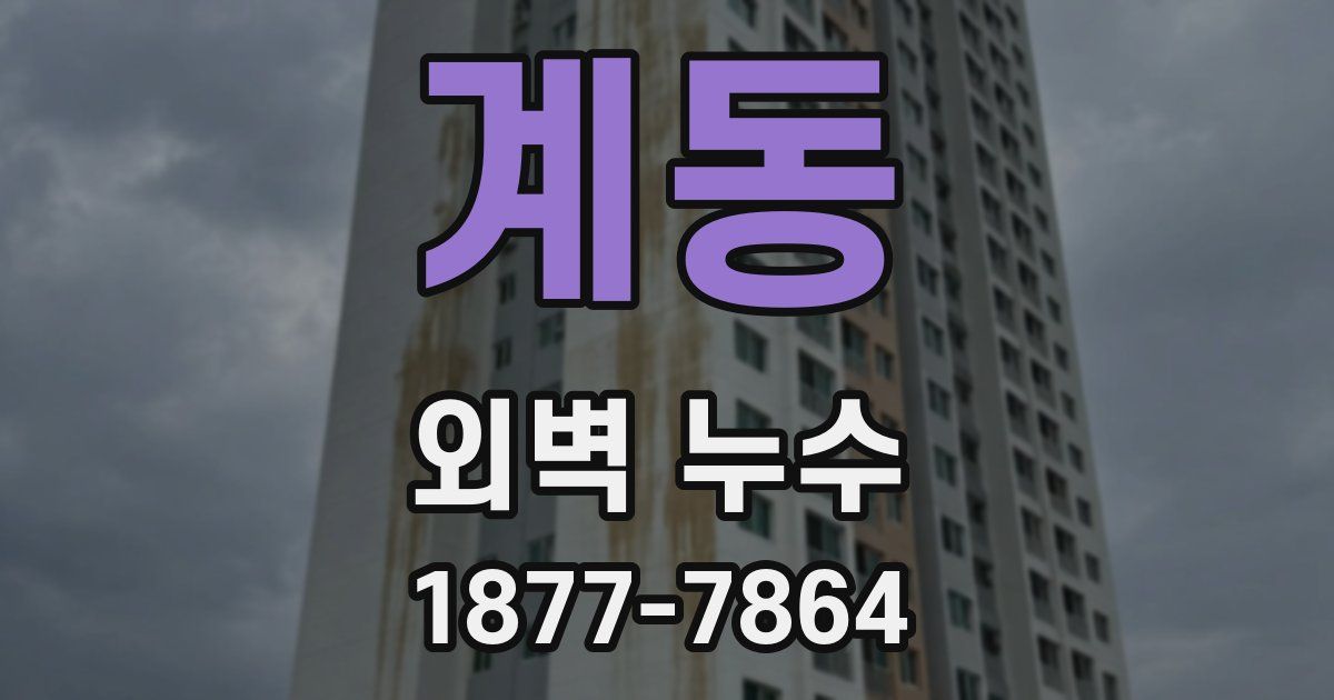 계동 외벽 누수