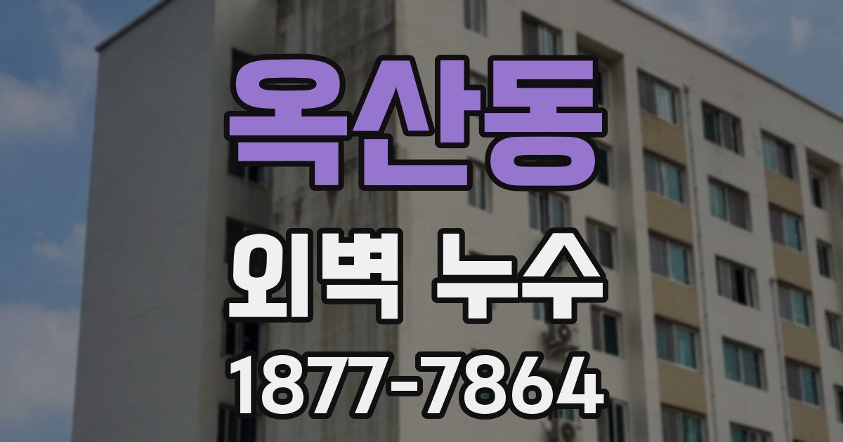 옥산동 외벽 누수