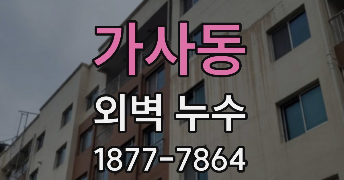 가사동 외벽 누수