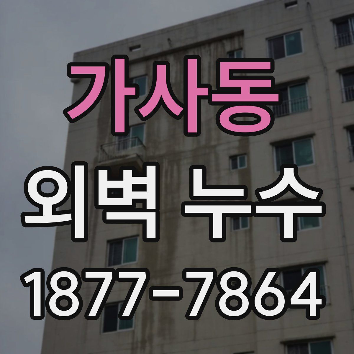 가사동 외벽 누수