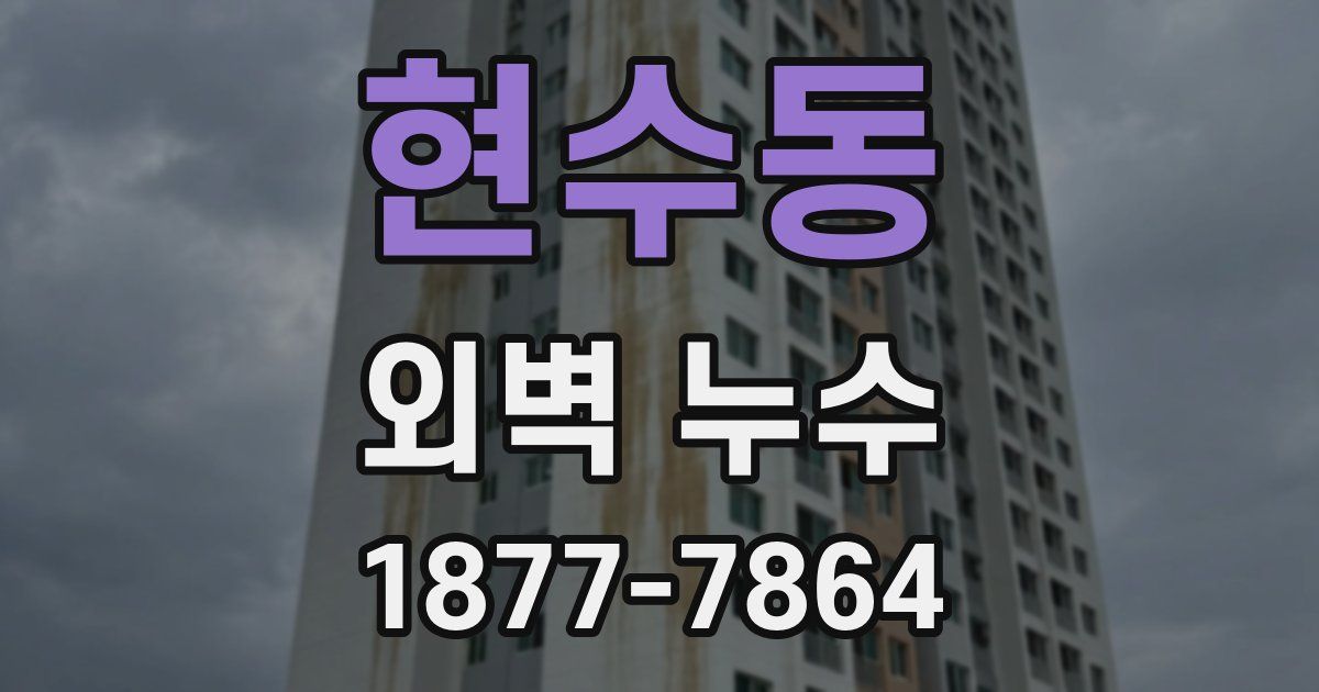 현수동 외벽 누수