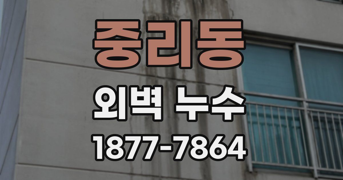 중리동 외벽 누수