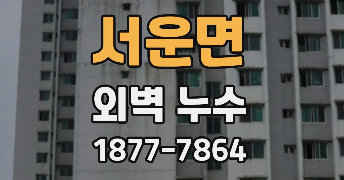 서운면 외벽 누수