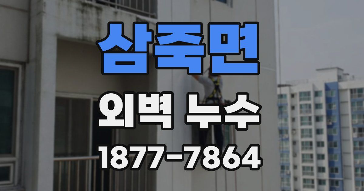 삼죽면 외벽 누수