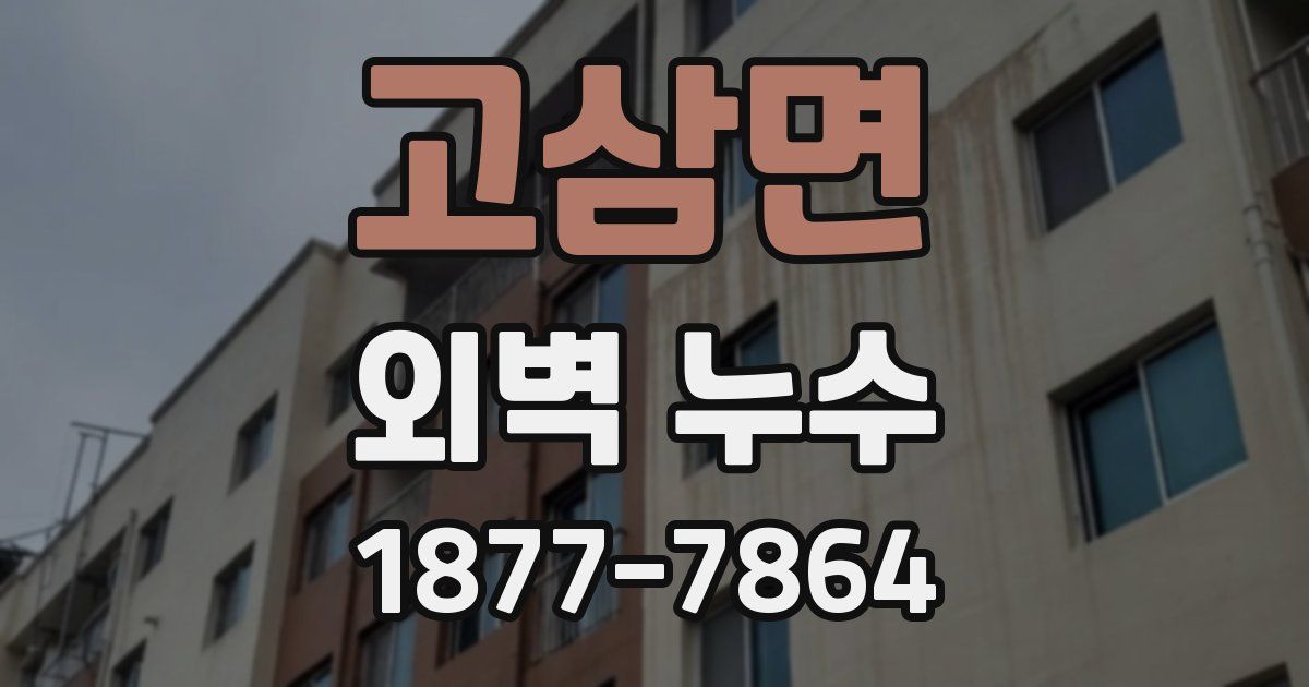 고삼면 외벽 누수