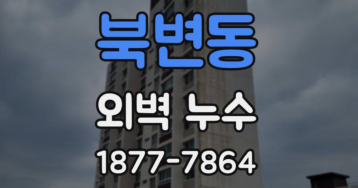 북변동 외벽 누수