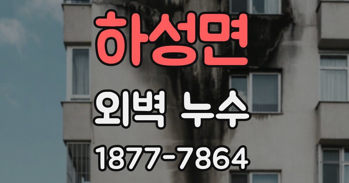 하성면 외벽 누수