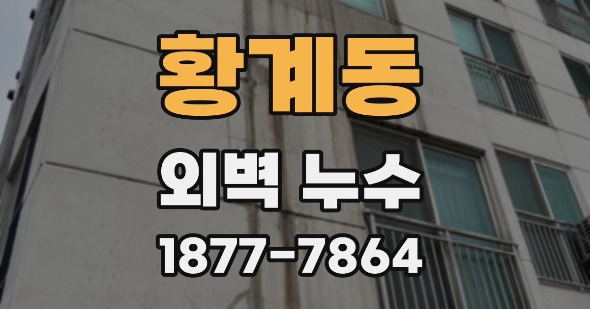 황계동 외벽 누수