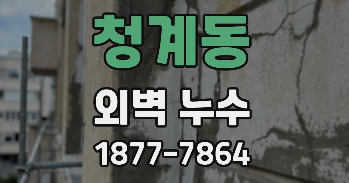 청계동 외벽 누수