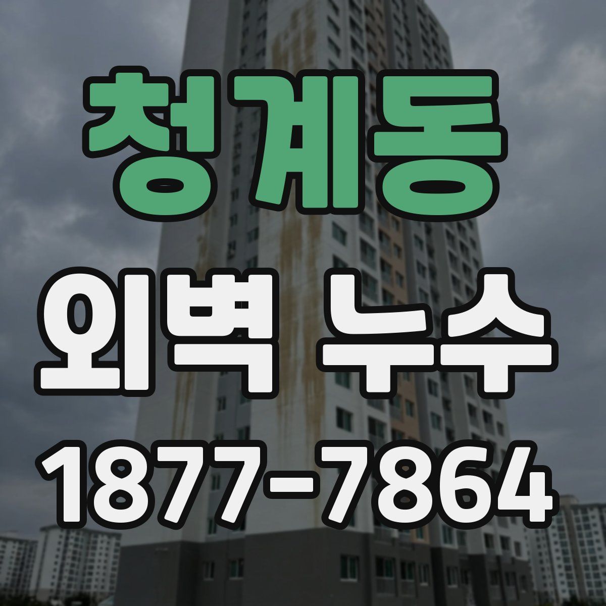 청계동 외벽 누수
