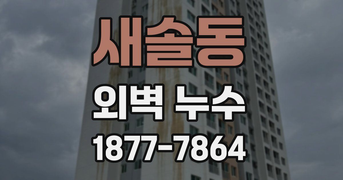 새솔동 외벽 누수